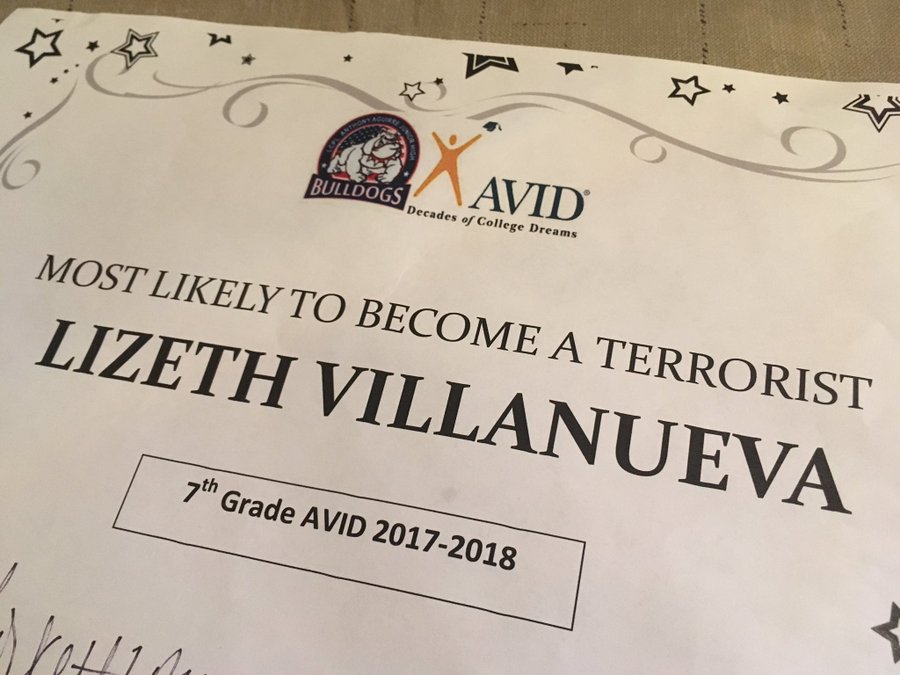 Texas Teachers Give Student 'Most Likely To Become A Terrorist' Award : The  Two-Way : NPR