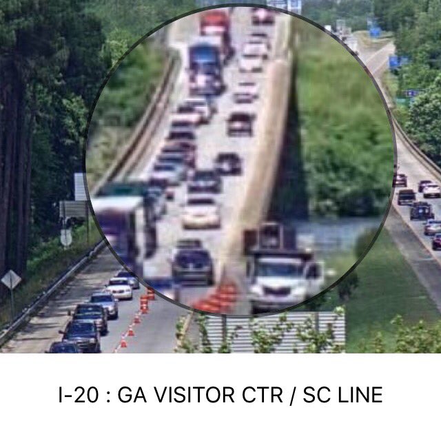 GDOTEast's tweet photo. 🚗🚙🚌🚐🚛 please merge to RH lane coming into Augusta I-20 WB. Trying to jump ahead makes it worse for everybody. #ArriveAliveGA #comeonman https://t.co/SIAhkl9Ebz