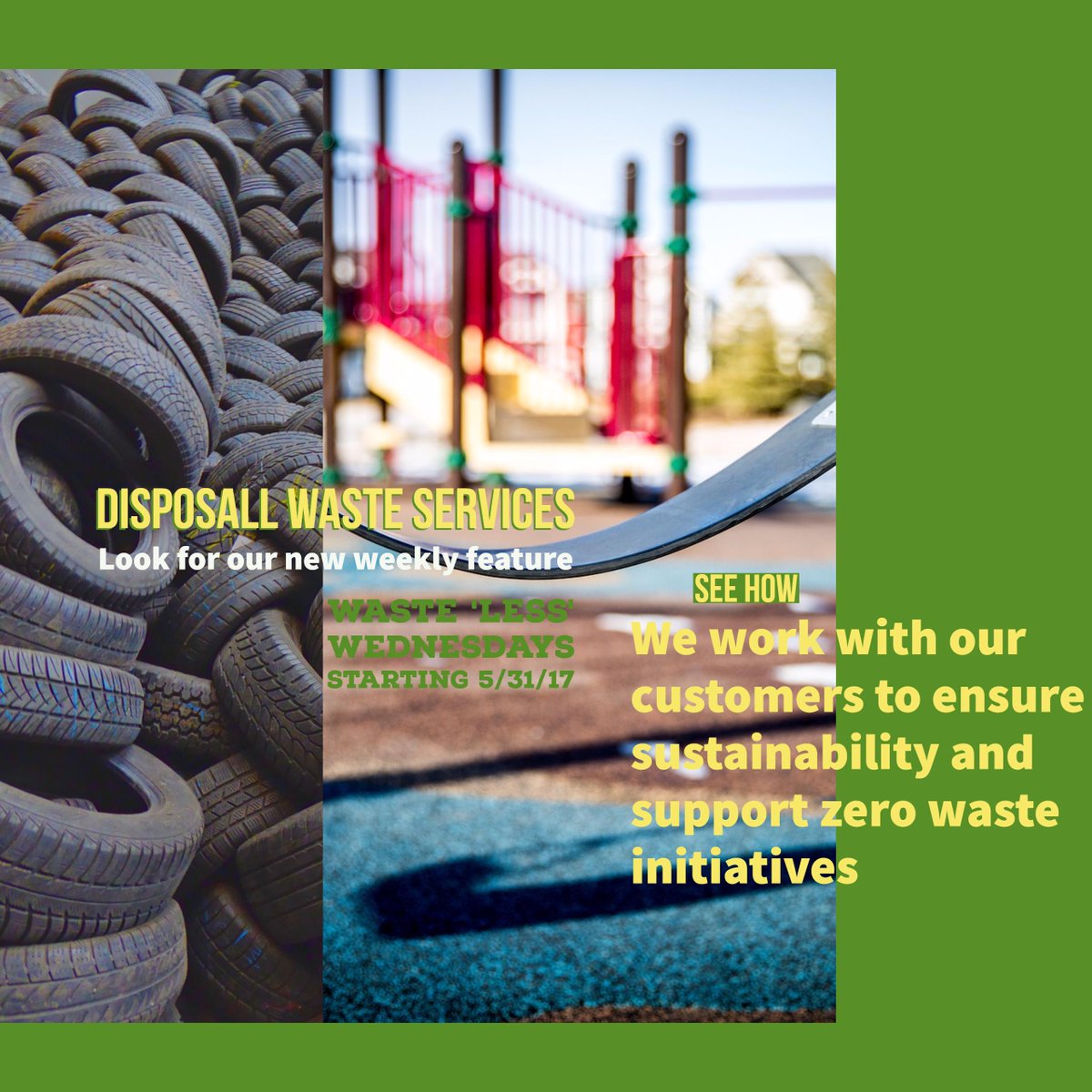 DisposAllWaste's tweet photo. Stop by our Facebook page starting next Wednesday. #mothertrucker #WasteLessWednesday #DisposAll https://t.co/tHHV3jqj2E