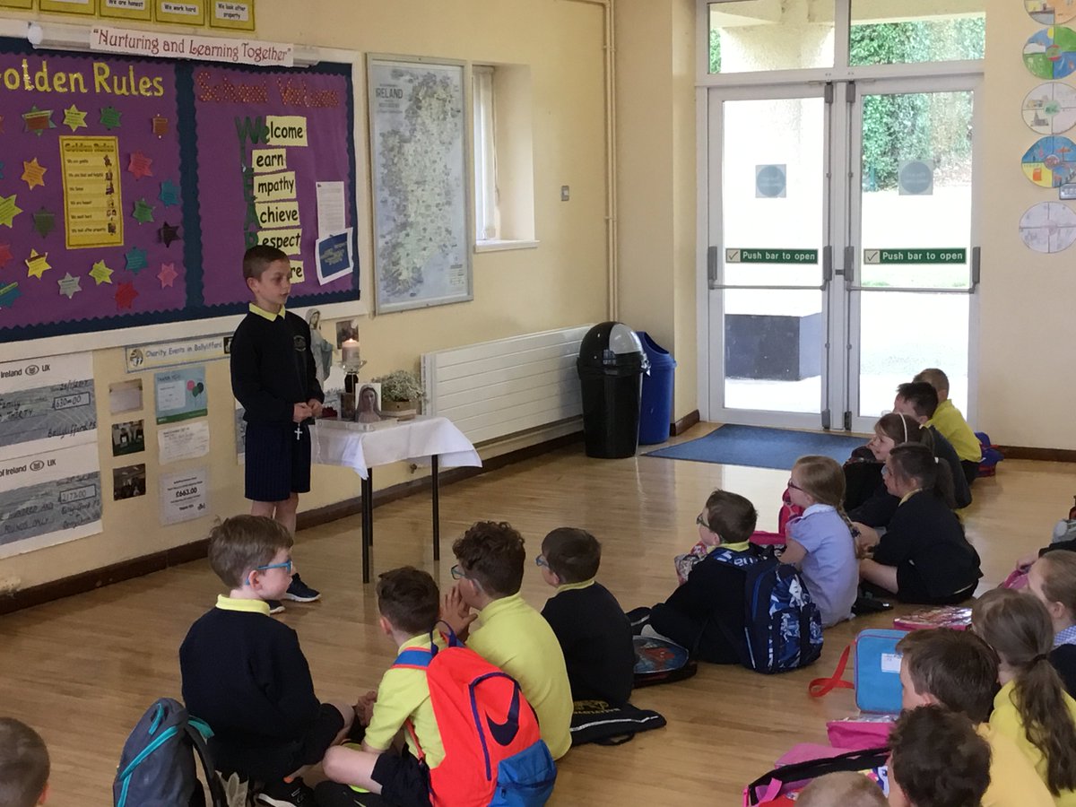 Day 4 of Rosary week in the month of May <a href="/BallyliffordPS/">Ballylifford PS</a> &amp; thank you to Odhran for leading the morning prayer today. #schoolethos #faith