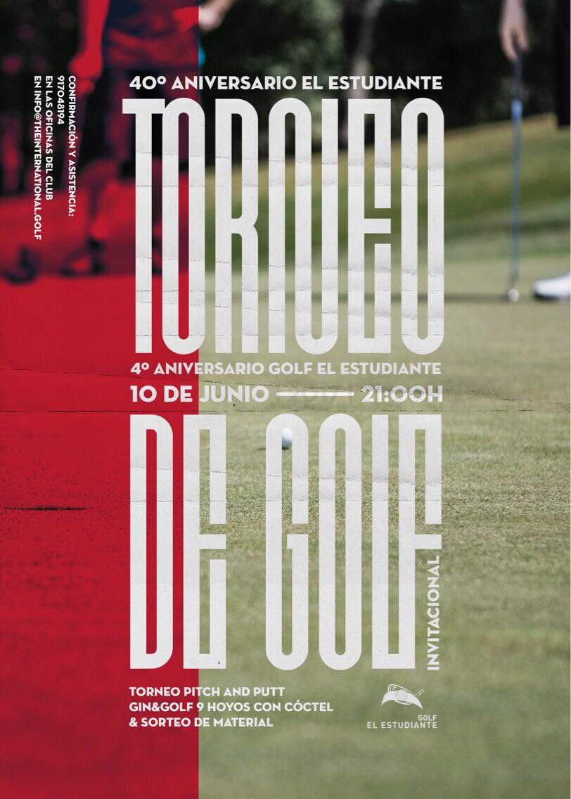 EstudianteClub's tweet image. Se acercan los torneos del 40 aniversario del club 
¿Estás preparado? 🇪🇸🥂🍾
#golf #tenis #padel