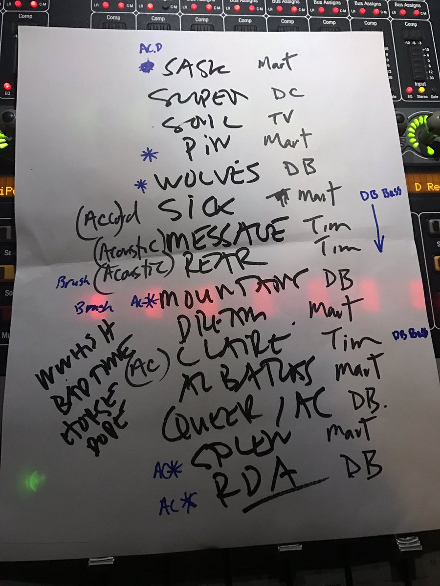 Wed May 24 setlist. Bring on night 2. Rheostatics at The Horseshoe. #springnationals #greensprouts #bestbandincanada