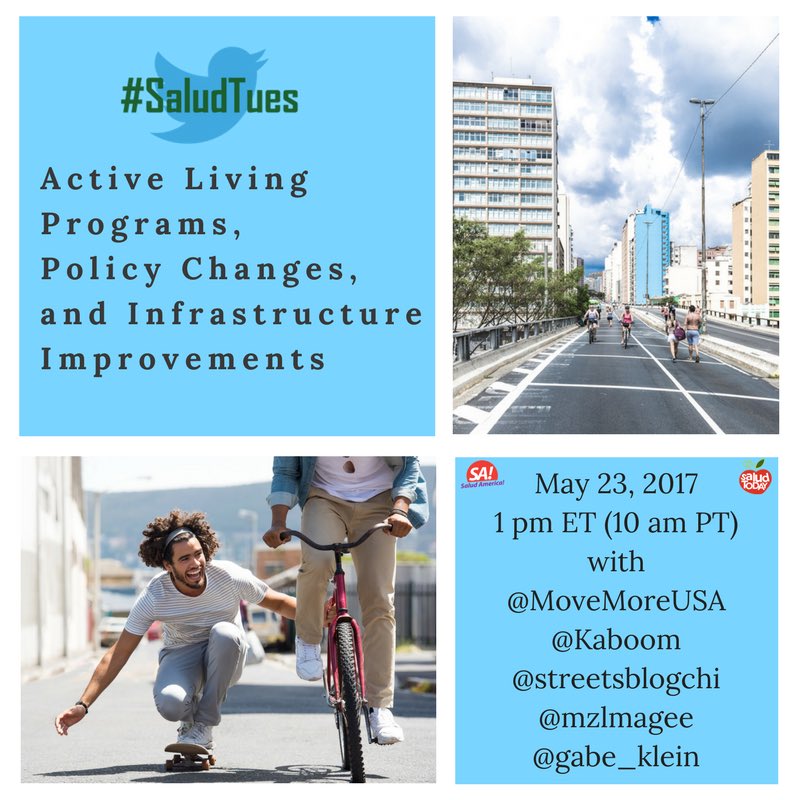 MoveMoreUSA's tweet photo. Miss the Tweetchat after @MoveMoreUSA Summit with @SaludToday @kaboom @ChildrenNature &amp; @gabe_klein?  Find it here - https://t.co/TgAU9s0TMG https://t.co/zRZ72YsN3m