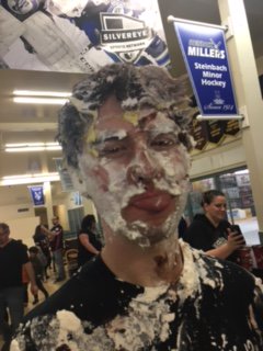 #TBT to seeing this guy getting pied in the face at the #RocTheRink tournament! #OhBaYo #HaHa