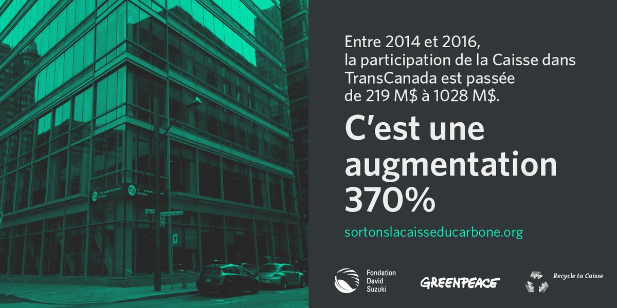 FondationDavidSuzuki (@fonddavidsuzuki) on Twitter photo Avez-vous vu les nouvelles sur les investissements de @LaCDPQ cette semaine? + que jamais, SORTONSLACAISSEDUCARBONE.ORG #polqc <a href="/Cas_Ani/">Ani Castonguay</a> @cdube940 Avez-vous vu les nouvelles sur les investissements de @LaCDPQ cette semaine? + que jamais, SORTONSLACAISSEDUCARBONE.ORG #polqc <a href="/Cas_Ani/">Ani Castonguay</a> @cdube940