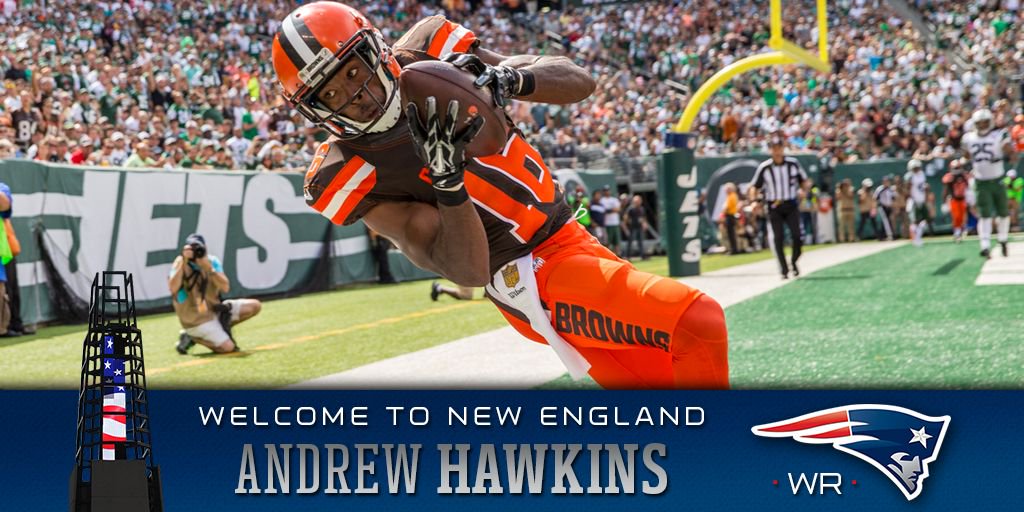 Patriots's tweet photo. Welcome to New England, @hawk! https://t.co/WzYn87Cgm2