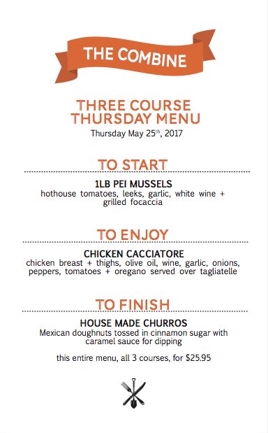 Join us Tonight for 3 Course Thursday, three delicious courses for just $25.95. Best rainy day treat around!