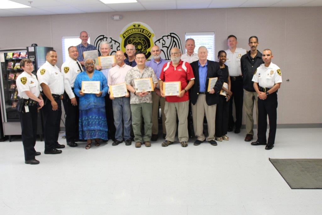 We want to thank all of the participants in the University City Citizens Academy, Recruit Class 17-01. It was a memorable experience.