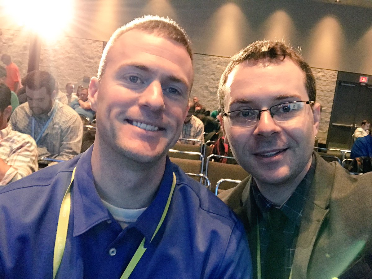 QuadStack's tweet photo. Hanging out with the one and only @tjobrien2 #Major :) #citrixsynergy - Listening to a #AppFirewall presentation!! https://t.co/EPhzSixnV8