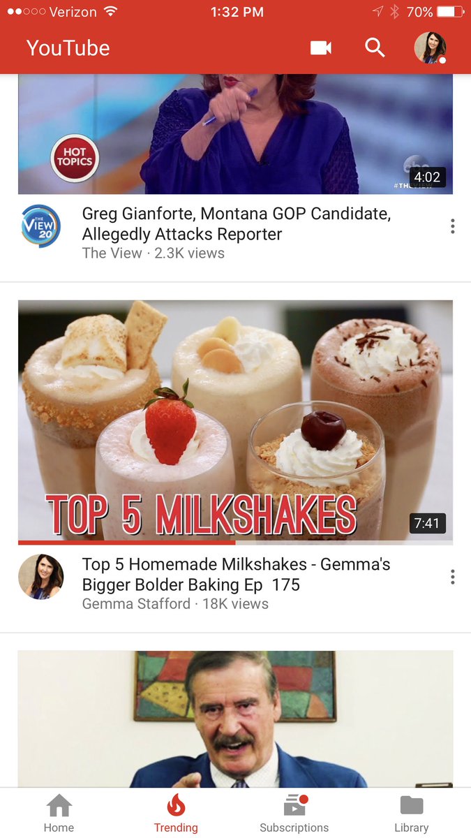 gemstaff16's tweet photo. So excited! My new Milkshakes Video just made @YouTube Trending! https://t.co/Mk4TFkPPcp #BoldBaking https://t.co/0OojFlkcXE