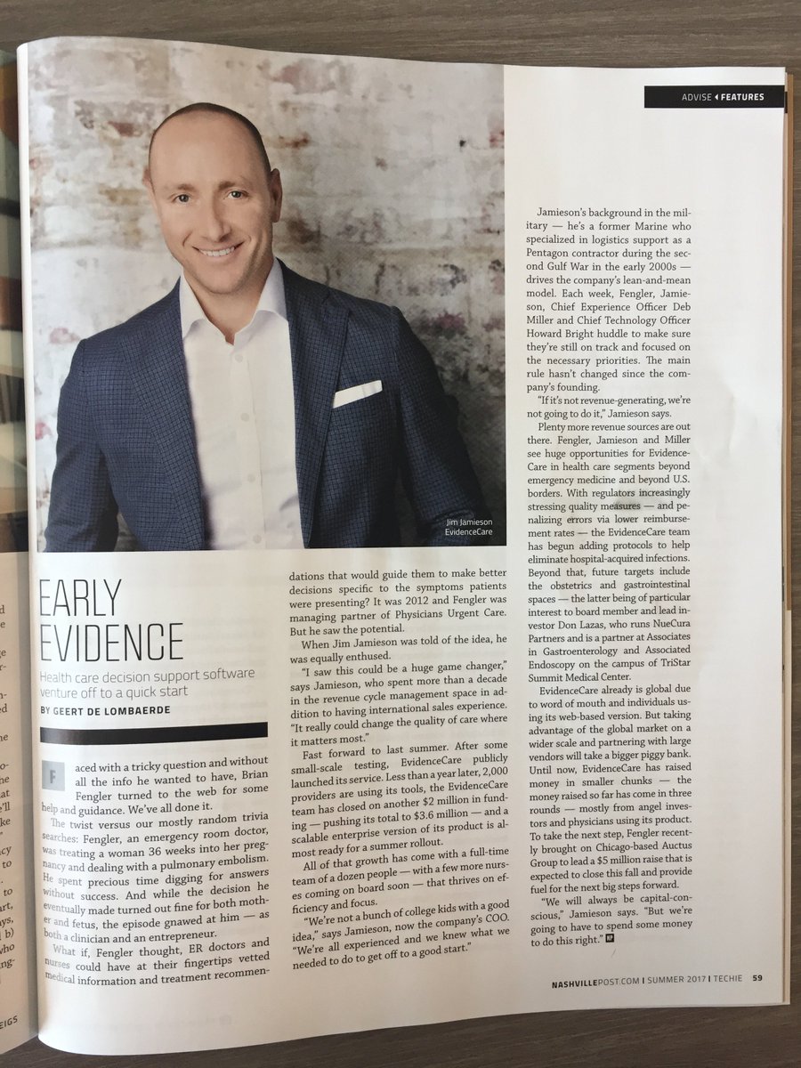 EvidenceCare (@evidencecare) on Twitter photo Just flipping through the latest <a href="/NashvillePost/">Nashville Post</a> mag on #Techies and see <a href="/jamesjamieson/">Jim Jamieson</a>. Thanks <a href="/gdelombaerde75/">Geert De Lombaerde</a>! Happy to be a part of it! Just flipping through the latest <a href="/NashvillePost/">Nashville Post</a> mag on #Techies and see <a href="/jamesjamieson/">Jim Jamieson</a>. Thanks <a href="/gdelombaerde75/">Geert De Lombaerde</a>! Happy to be a part of it!