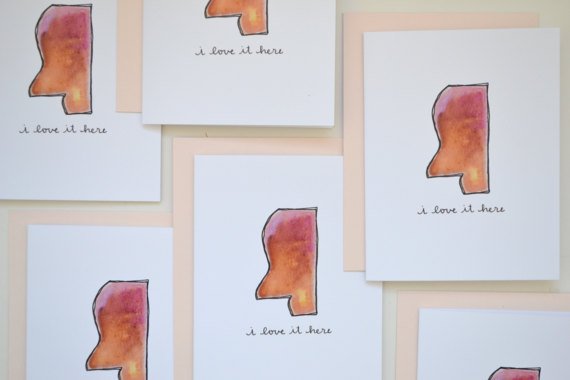 the_lovely_bee's tweet photo. Mississippi lovers! These are for you :) https://t.co/UdpvCV7lod #shoptiny #thelovelybee #snailmail #handpainted #etsy #watercolor https://t.co/OSglaJFxbW