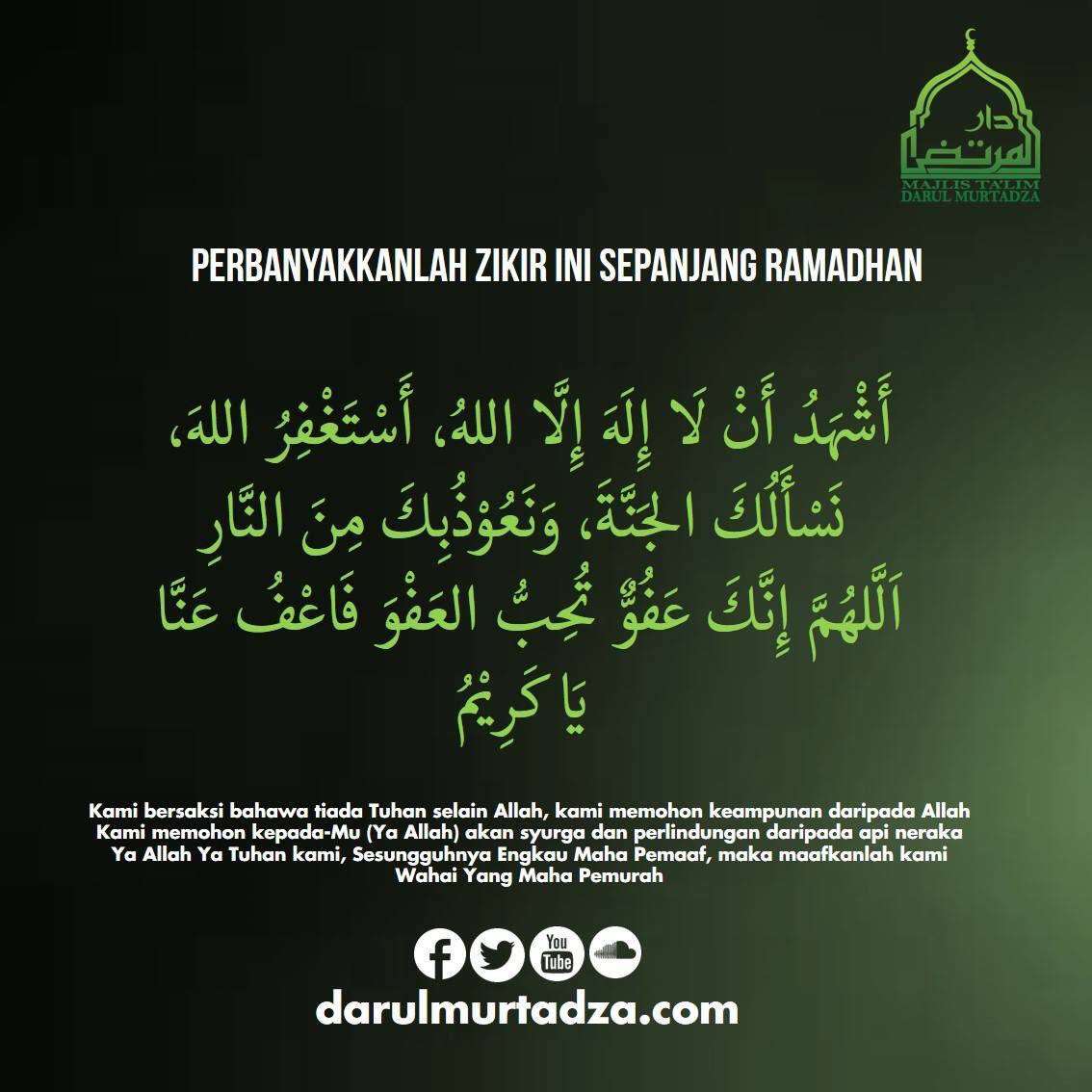 Darul_Murtadza's tweet photo. Selamat menyambut #ramadhan 1438H kepada semua &amp; selamat beramal

Semoga tahun ini lebih baik dari tahun-tahun seblmnya...

#darulmurtadza https://t.co/SefIGA9ypR