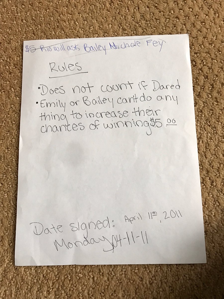 baileyfey4's tweet photo. From my sixth grade self to @emclaughlin10, you owe me $5 https://t.co/wOlVxxXEYB