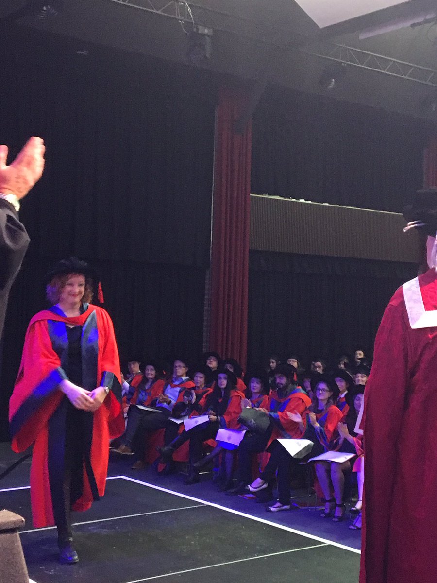 AmieOShea's tweet photo. I have wonderful subversive supervisors who took photos from the stage during my graduation #phd #done #reallydone https://t.co/eF5UQGipvI