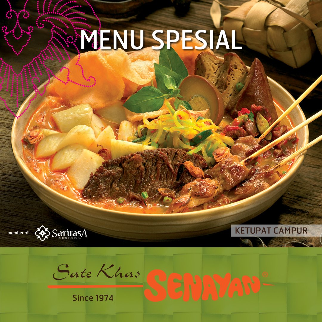 Nikmati Menu Spesial, Ketupat Campur di Sate Khas Senayan. Menu ini tersedia mulai tanggal 23 Mei 2017 #satekhassenayan #citywalksudirman