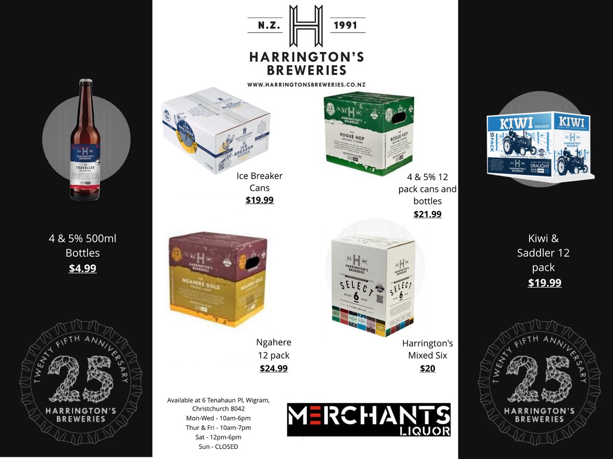 Winter Warmer deals available at Harrington's Merchants, 6 Tenahaun Pl, Wigram