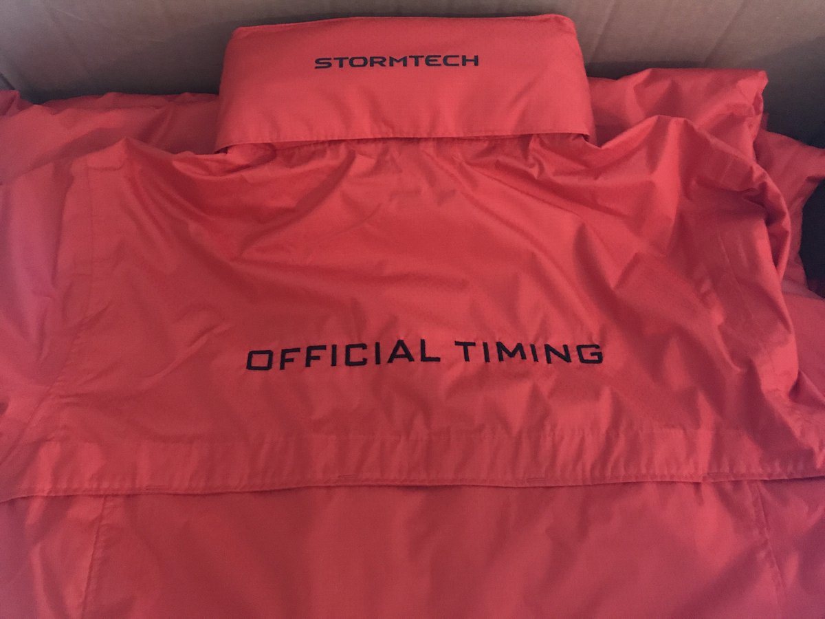 megogear's tweet photo. The @StartlineTiming crew will stay dry &amp; warm in these jackets look out for them at a marathon near you #jackets #embroidery #shoplocal https://t.co/1psHJYV03i