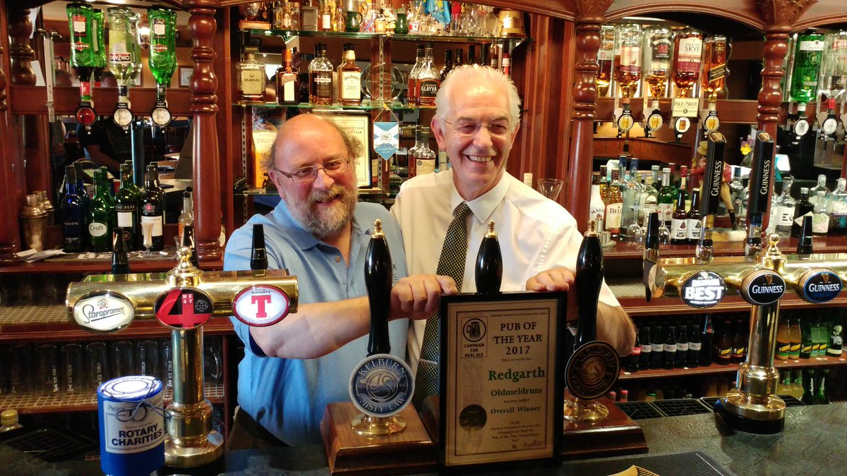 CAMRAGrampian's tweet photo. #Redgarth Real Ale hero Stuart Singer is @CAMRAGrampian COUNRTY PUB & PUB OF THE YEAR 2017. Awarded by chair Ian Chapman. Best in North East https://t.co/maXJDqmfUt