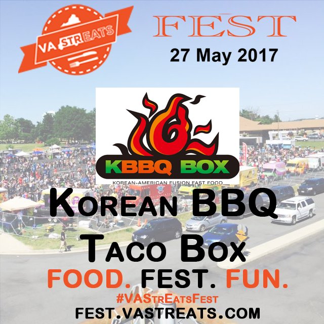 VAStrEats's tweet photo. Look whose coming to #VAStrEatsFest: Korean BBQ Taco Box @dckbbqbox https://t.co/WzOtjRWO3f