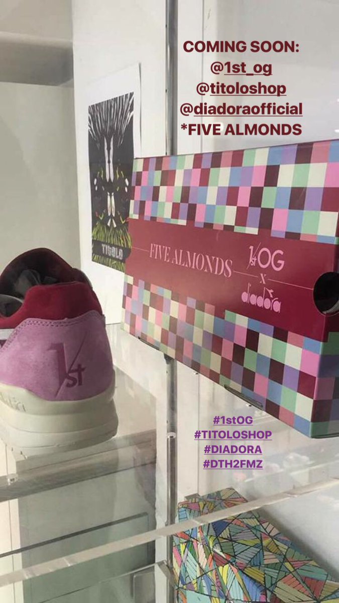 De4TH2F0aMZ's tweet photo. RELEASE REMINDER:
@1st_OG x @titolo_shop x @Diadoraofficial 
🍬FIVE ALMONDS🍬
RELEASE DATE: 5.27.17
#DTH2FMZ #1stOG #TITOLOSHOP #DIADORA https://t.co/ADAcb4MMPV