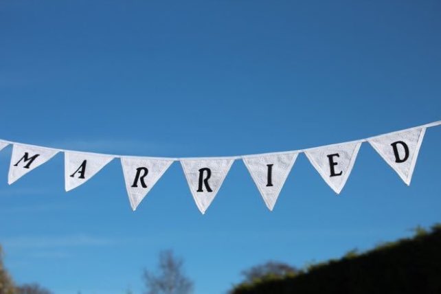 #WeddingPlanning ? Take a look at our beautiful #personalised #handmade #bunting #wedding #bridetobe #bride fancyflags.co.uk