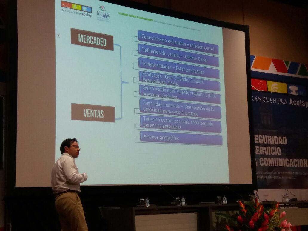 ParqueArvi's tweet photo. En #EncuentroAcolap Andrés Castañeda nos habló del manejo de proyectos para incrementar las ventas en los parques. https://t.co/Is1rHWFdMh