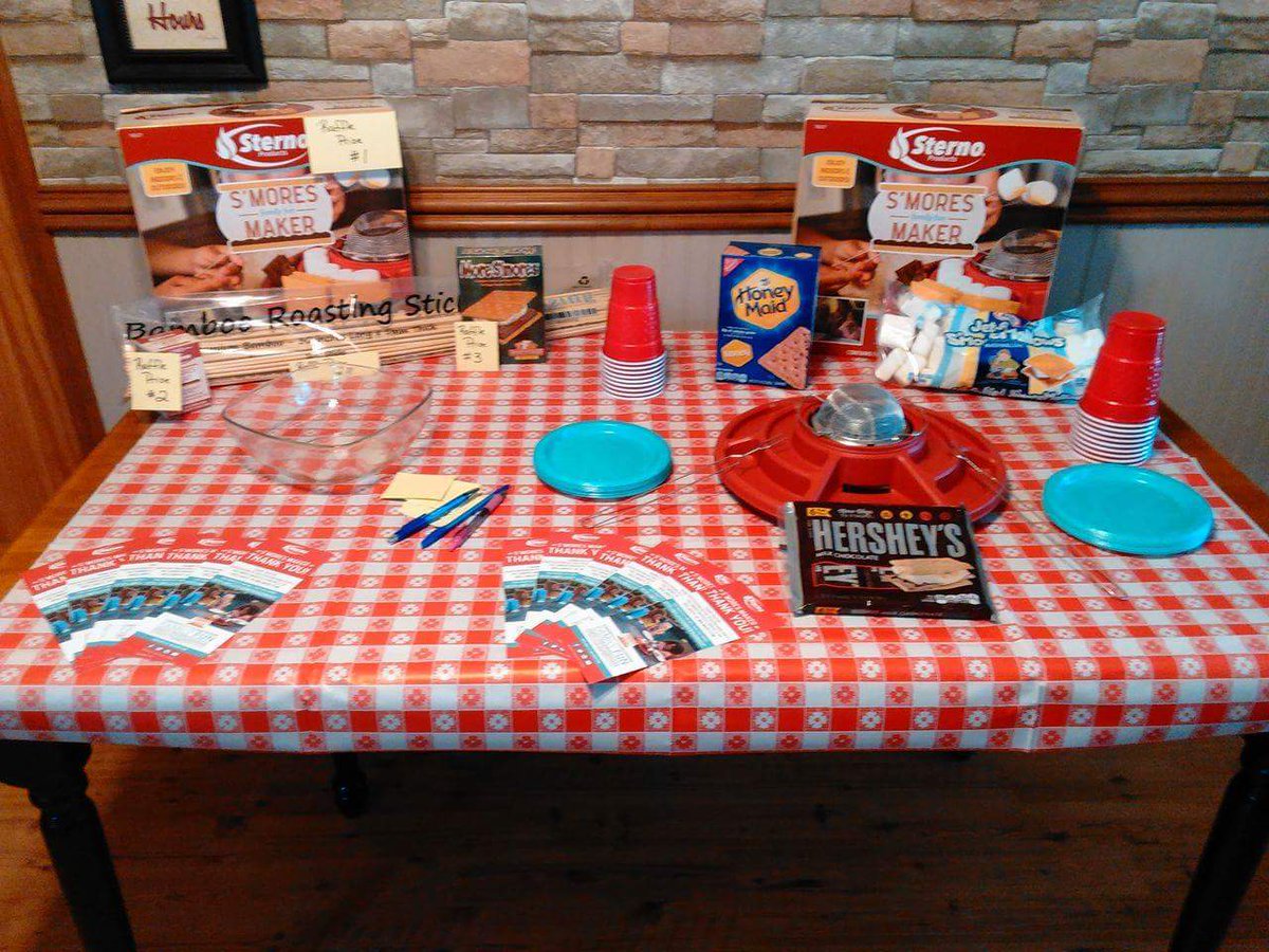 Miss5Hearts's tweet photo. #Tryazon #Sterno Pics of party set up and raffle prizes https://t.co/TN8f30rfPZ