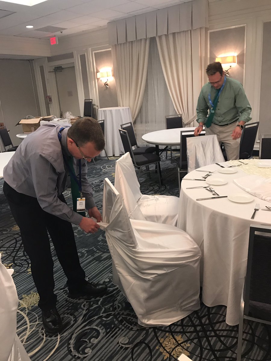CAP20172's tweet photo. Banquet preparations 🍽 #CAP2017 @PrincipalMrW https://t.co/JIzgbFo1dB
