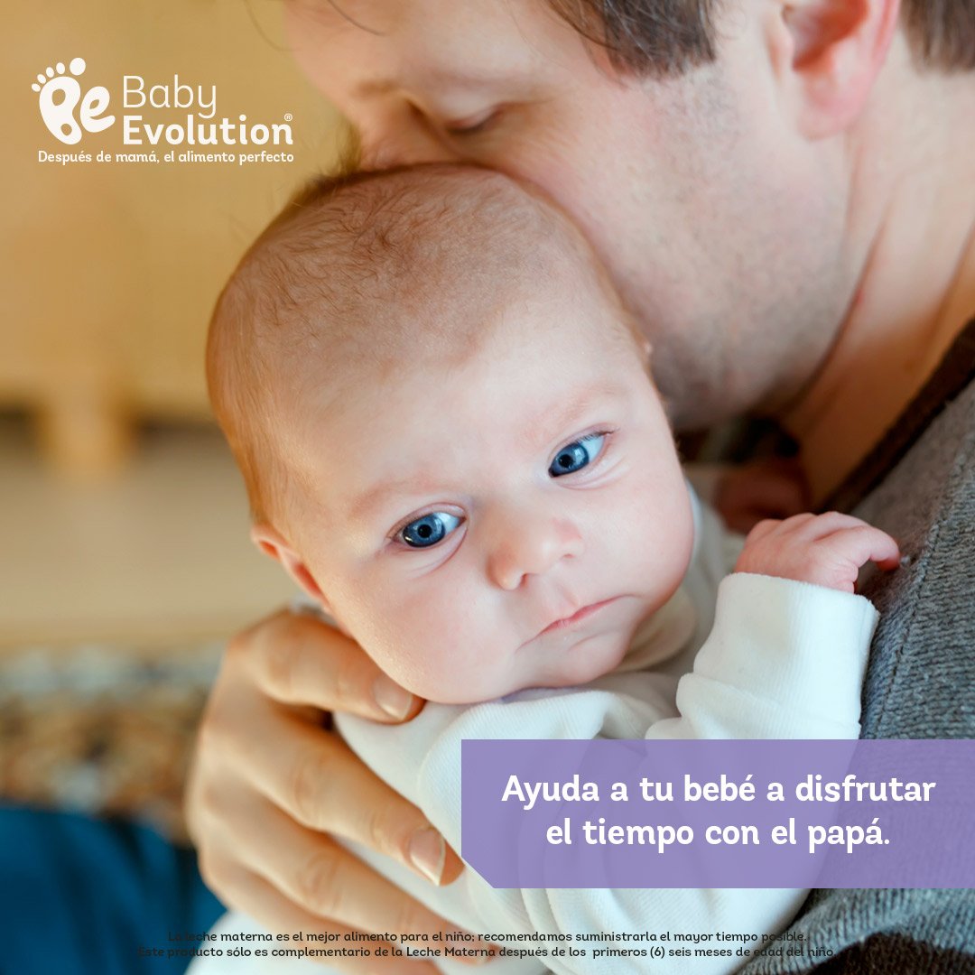 BabyEvolutionCo's tweet photo. Padres Primerizos. Ayuda a tu bebé a disfrutar el tiempo con el papá.
#BabyEvolutionTips #EvolucionamosLaCompota #SoloAlimentosDeVerdad https://t.co/k9wcJX6DWP