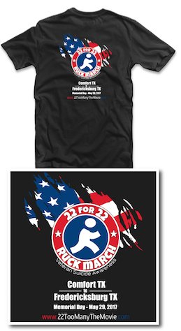22vsaf's tweet photo. Thank U Lone Star Tees for the donation to our event! All participants, volunteers &amp; sponsors receive one! 
#22for22RuckMarch  #lonestartees https://t.co/6nNpUFoa3H