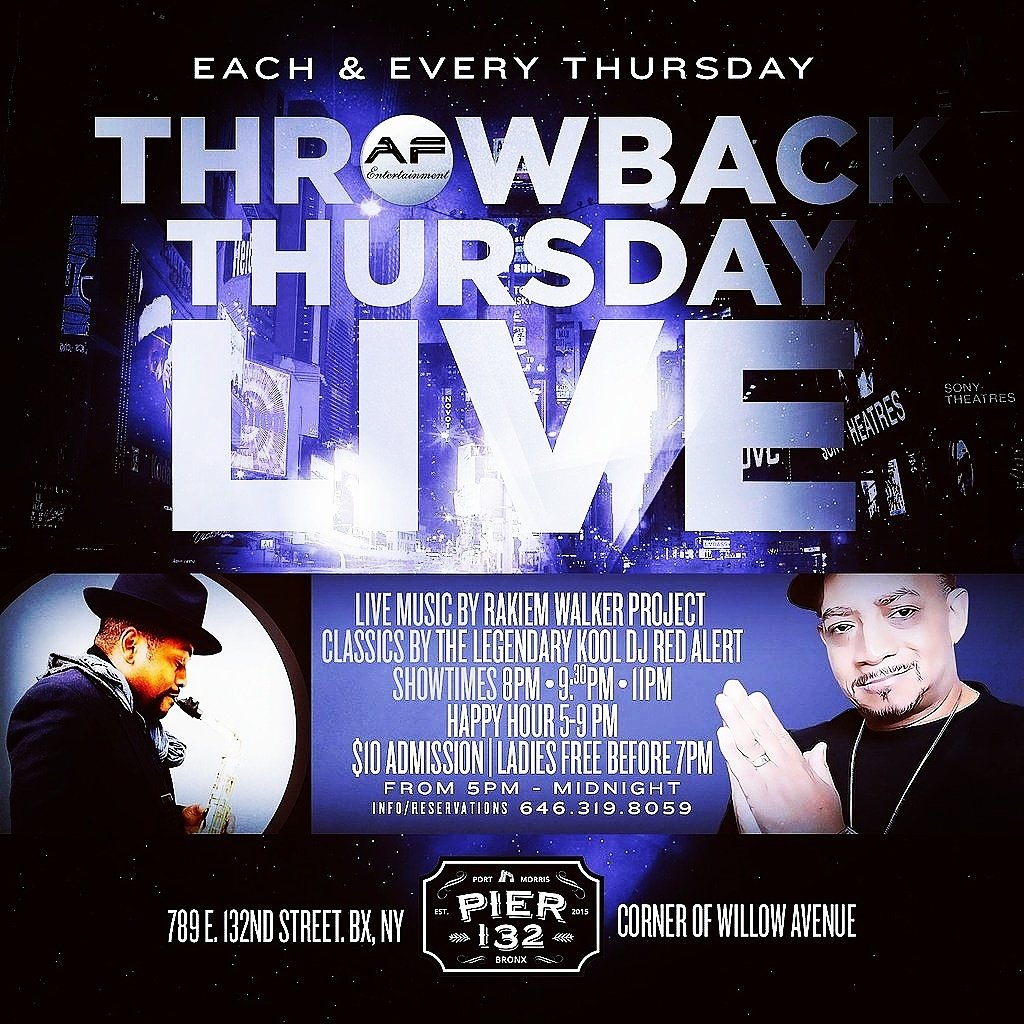 asstdflavorsent's tweet photo. #throwbackthursdaylive #afterwork NOW #pier132 #thebronx featuring LIVE music by @RWpjt &amp; dance classics by @KoolDJRedAlert https://t.co/bBg2PLEdJI