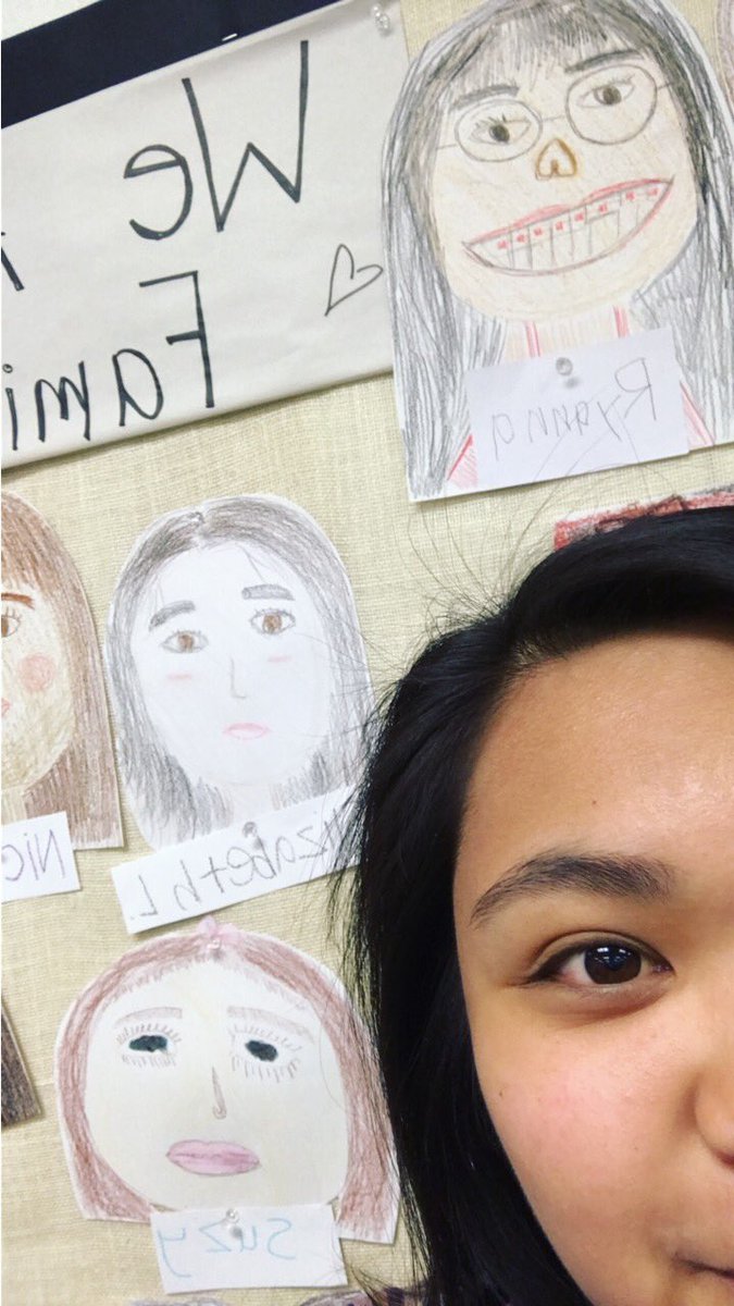 reeanneuhh's tweet photo. At summer school for my child development class: draw 6 year old you &how you'd write your name LOL ✌🏼️
#yaycoloring https://t.co/7u5Ggaet5Z