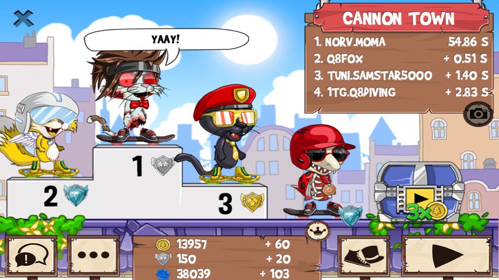 momafunrun's tweet photo. I just beat a golden fox! #funrun2 #Q8FoX #SamStar5000 #Q8Diving https://t.co/rppWchaEPj