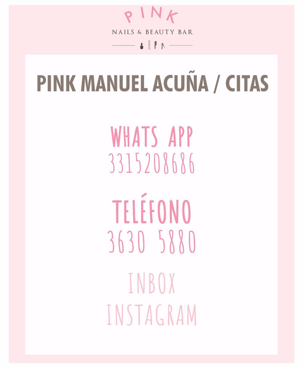 AGENDA TU CITA, PARA PINK MANUEL ACUÑA✨
PinkNails.mx esta más cerca de ti con una nueva nueva sucursal. 
#PinkNails #Salóndebelleza #Beauty