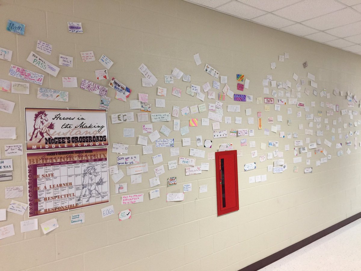 jenwswartz's tweet photo. Check out these walls of inspiration on the 6th grade hall #youvegotthis #EOGtime #mxmsmustangs https://t.co/vozt5j1r1F