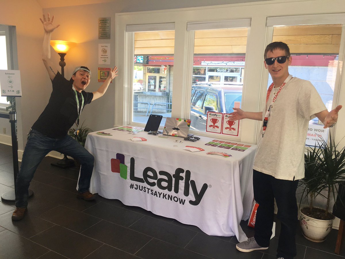 seattlepotstop's tweet photo. Stop by and talk to the dopest dudes from the dopest online marijuana database @Leafly  until 6:30pm 👋🏻😎 https://t.co/XqfqBfXs1y