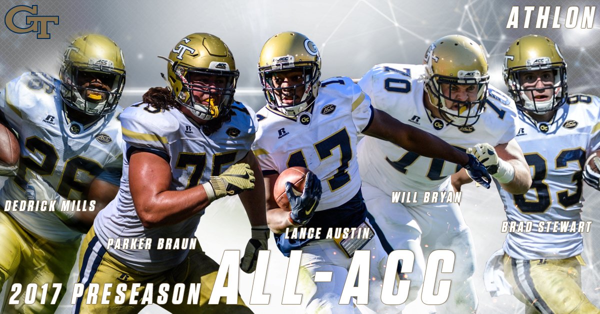GeorgiaTechFB's tweet image. Five Jackets named to @AthlonSports preseason All-ACC team 🖐

buzz.gt/17preACC_ath