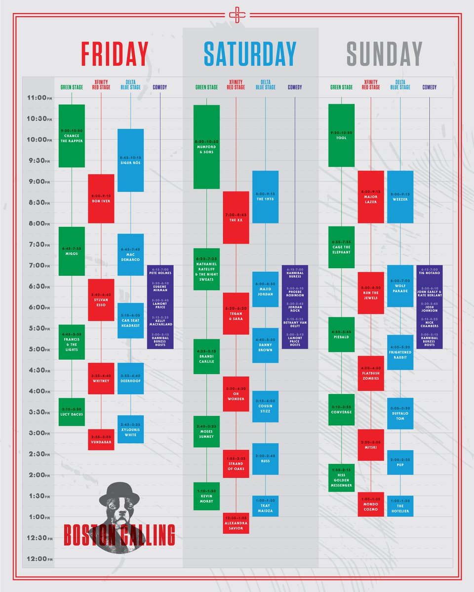 bostoncalling's tweet photo. Updated schedule for Friday. #BostonCalling https://t.co/Sxof86IBGS