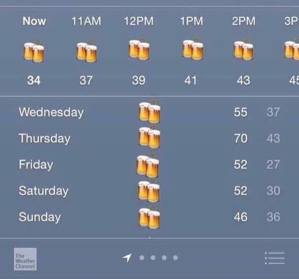 EarlDibblesJr's tweet photo. This weekend's forecast https://t.co/VPZ3lhIgge