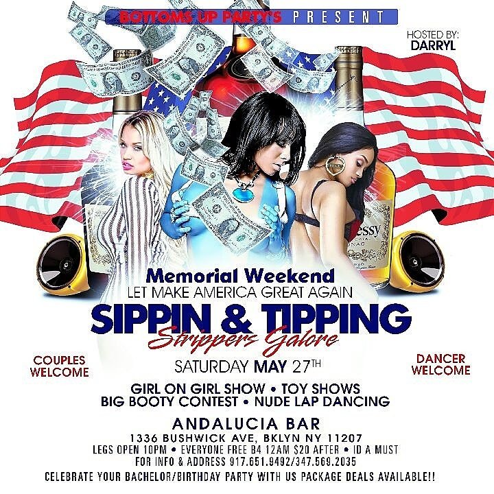 phatnfynedotcom's tweet photo. Sippin and Tippin Sat may 27th at Andelucia Bar 1336 bushwick ave brooklyn ny #stripshow #stripparty #brooklyn #newyork https://t.co/saZKjq95NN