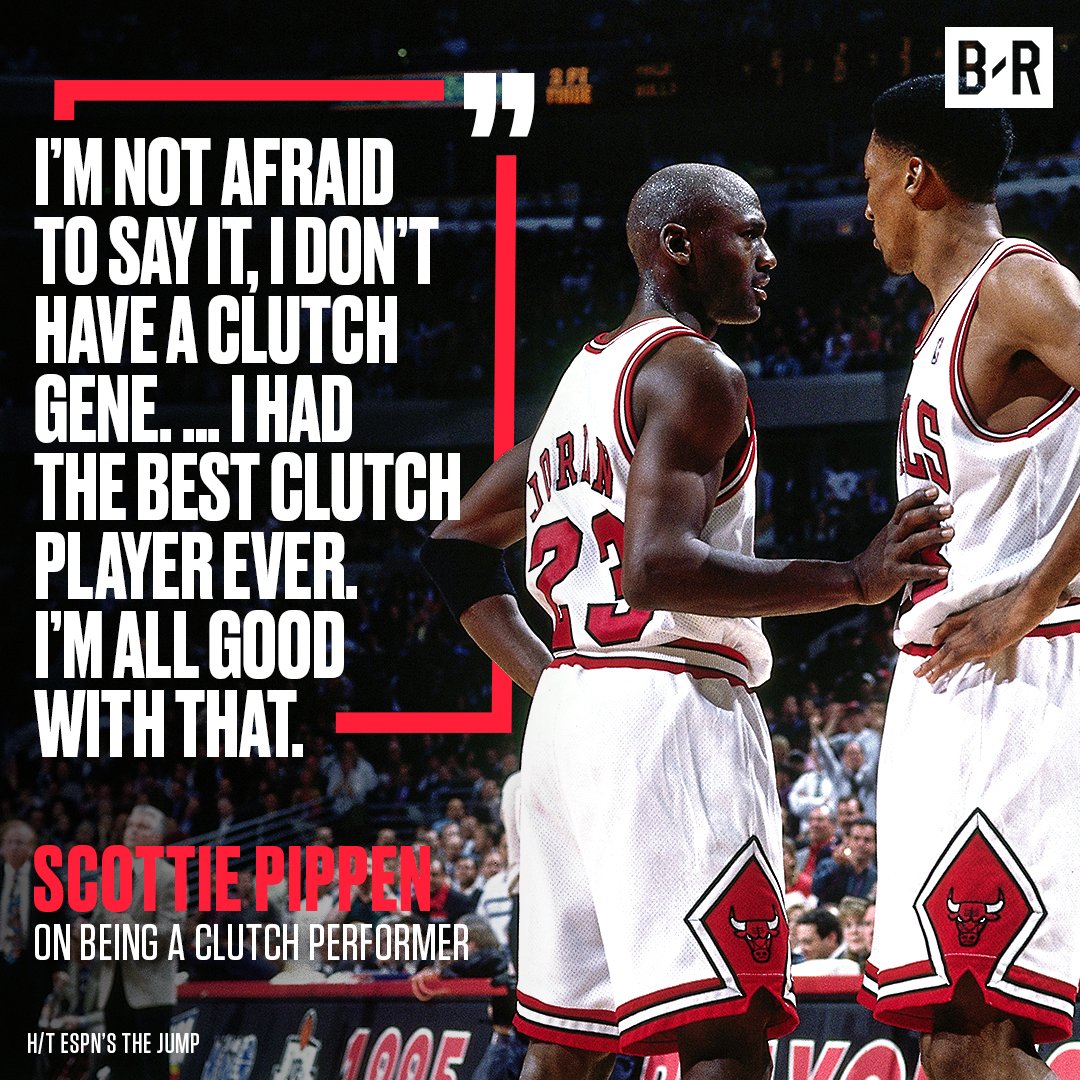 BleacherReport's tweet image. Scottie Pippen was in good hands when it counted.