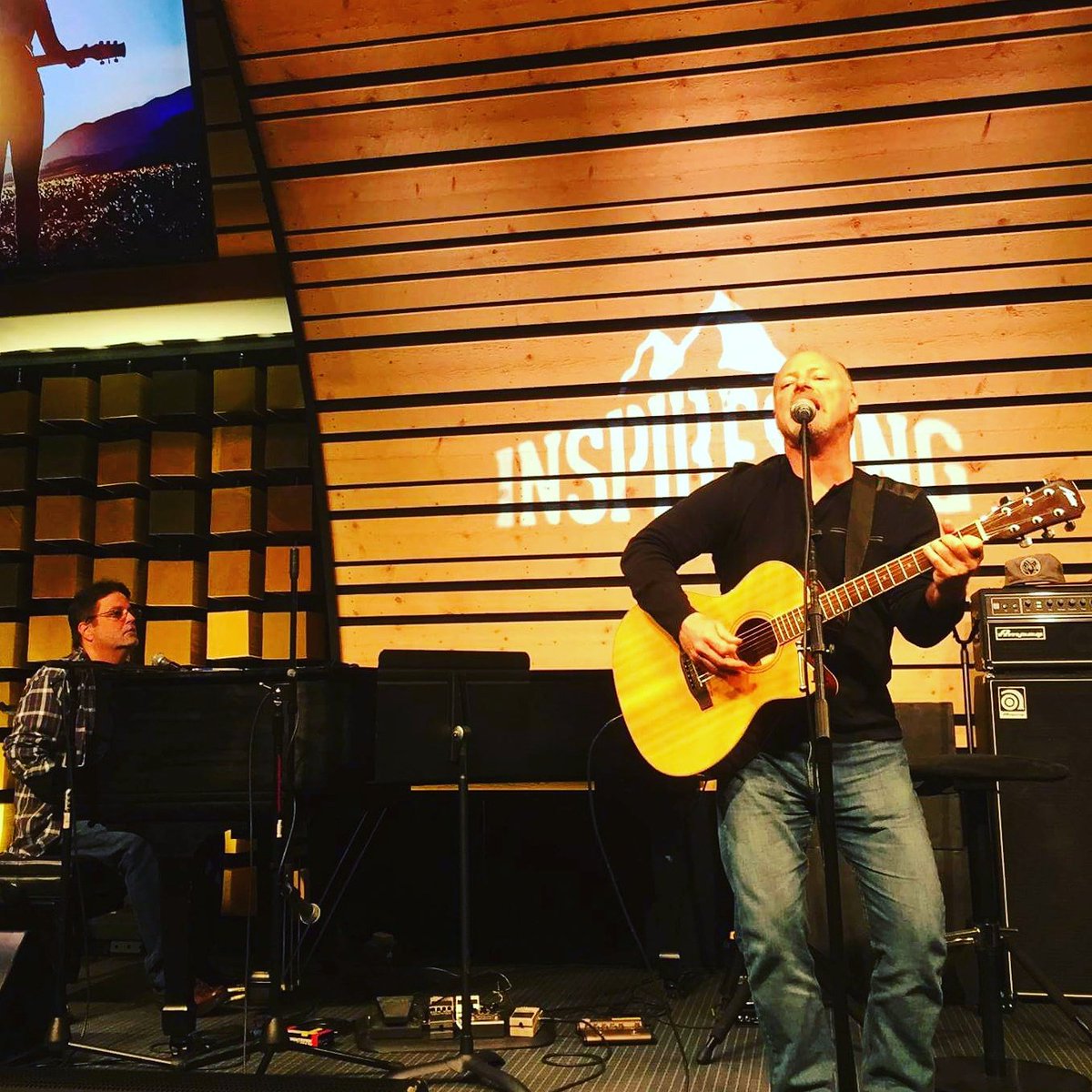 RTGband's tweet photo. RTG's Chris Ofeno and Dave Liniarski performing at InspireSong 2017 in Aspen, Colorado. #InspireSong #songwriting #Godisgood #RTGband https://t.co/pb16jz9pki