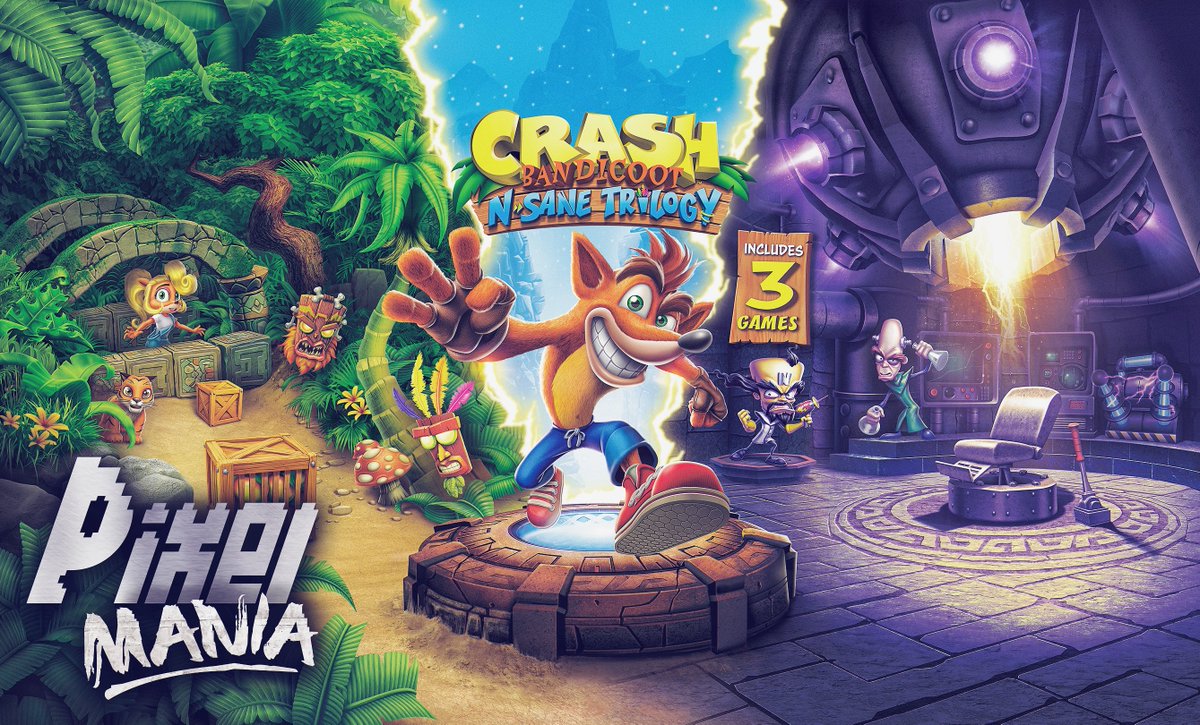 PixelManiaAL's tweet photo. Revelan el arte principal para @CrashBandicoot #NSane #Trilogy! :) #PixelMania #Pixelando #PlayStation #PlayStation4 @Naughty_Dog @YouTube https://t.co/ZqlVu6xcYV