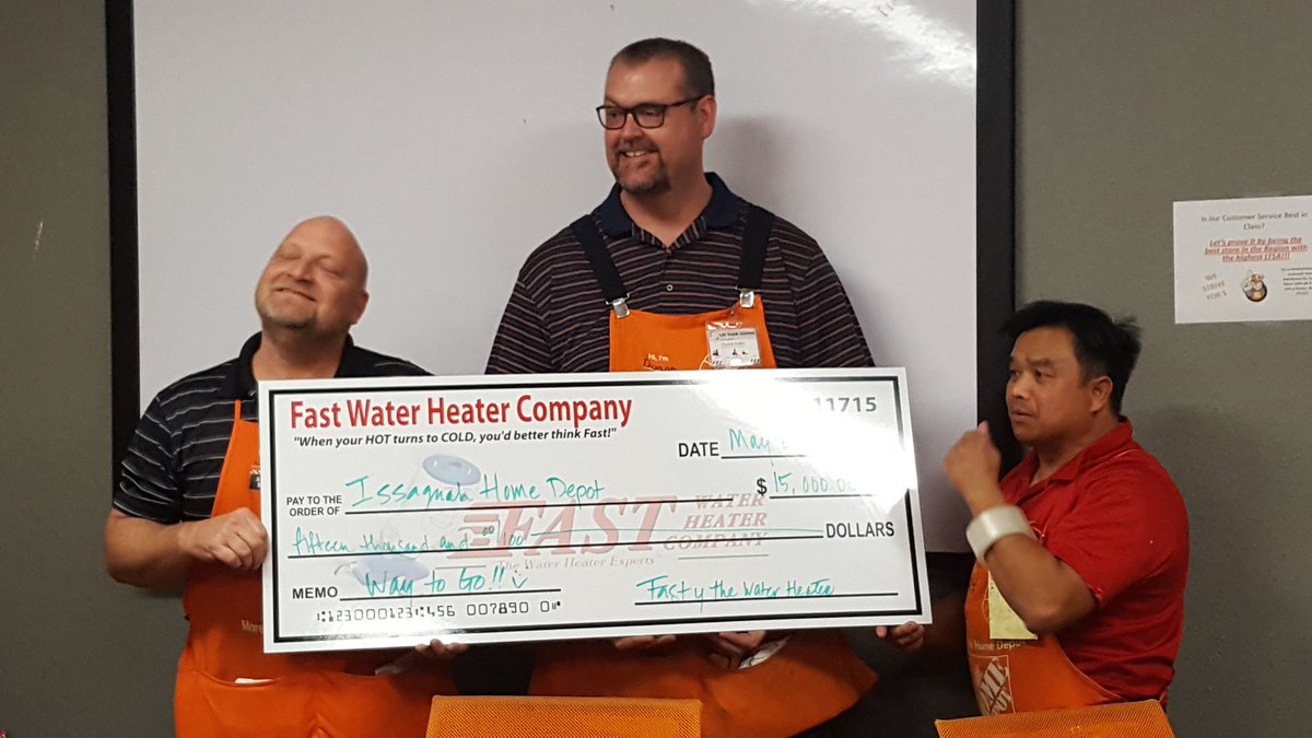 KellyJ_FastWH's tweet photo. Happy guys, Issaquah Home Depot the winner!@HomeDepot #home depot. https://t.co/D5PDPsxu1X