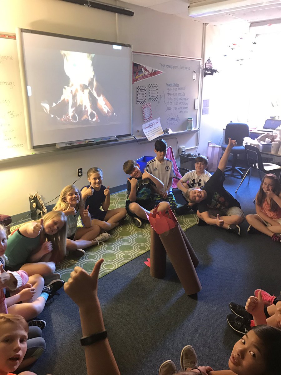 Today we wrapped our 4th grade year up by sitting around the campfire and sharing our favorite memories from this year. #preciousmemories 😍