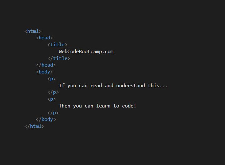 webcodebootcamp's tweet photo. If you can read this then you can... #learntocode #html #javascript #sqldatabase #webdev #webdeveloper #codesnippets https://t.co/IdSdz1xi7H