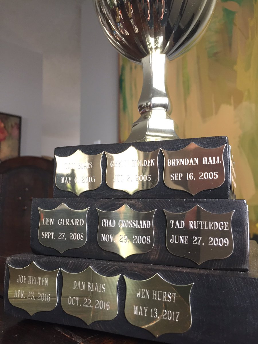 DanBlais1978's tweet photo. Today a new name was added to the  trophy. #lepinecup https://t.co/lmr26EhlkN