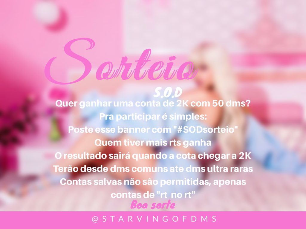 starvingofdms's tweet photo. Boa sorte a todos 🍀
#SODsorteio https://t.co/U890VDhDZW