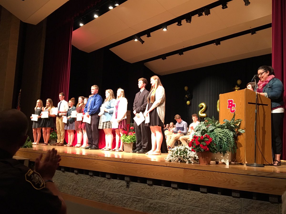 SuptOlson's tweet photo. One of MANY groups of outstanding students receiving #scholarships for the future!  #huskypride https://t.co/d6rctzrJvc